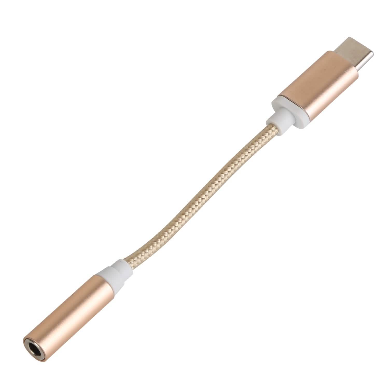 USB-C Type C Adapter Port to 3 .5mm Aux Audio Jack Mobile Accessories - Tophatter Daily Deals