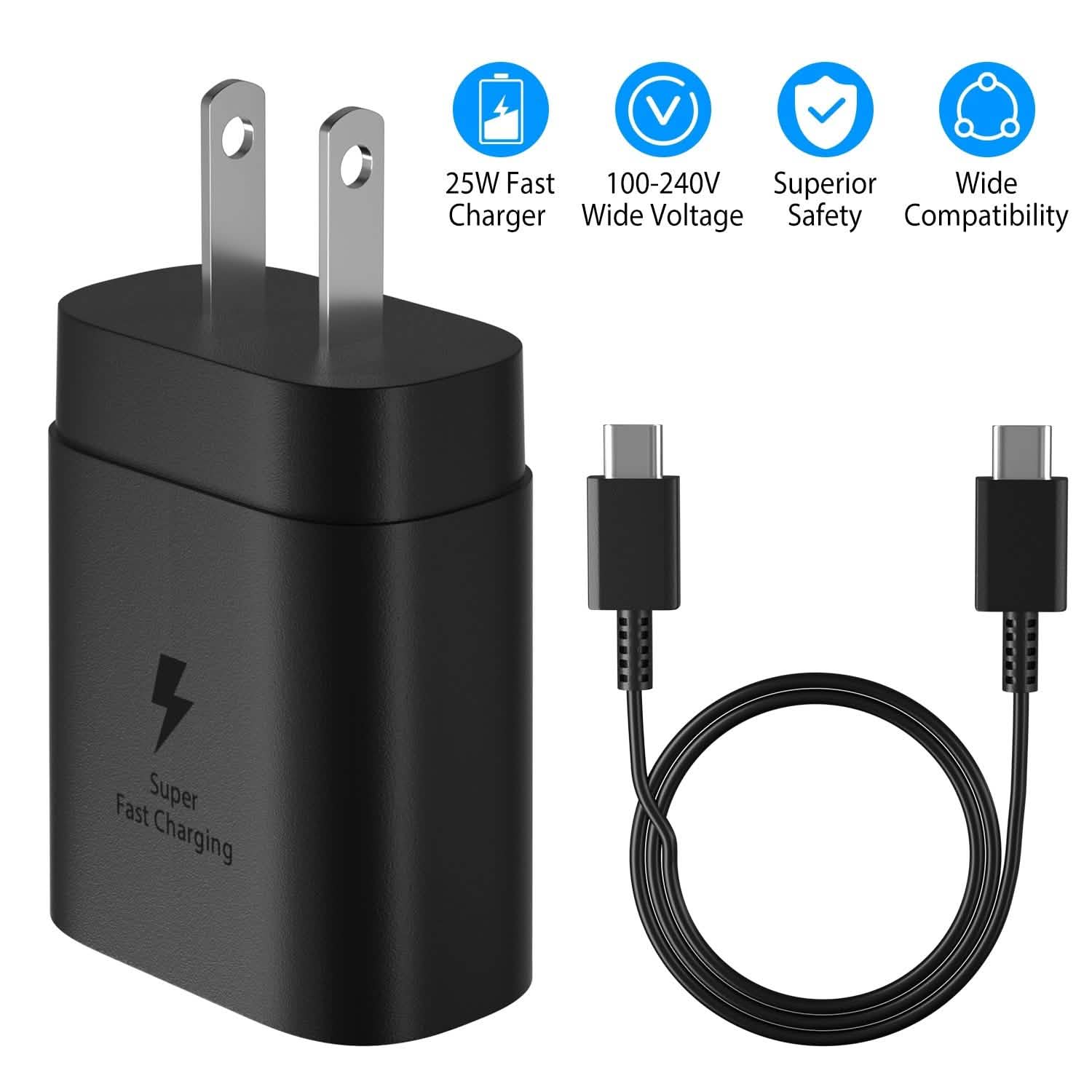 USB C Wall Charger 25W PD3.0 Mobile Accessories - Tophatter Daily Deals