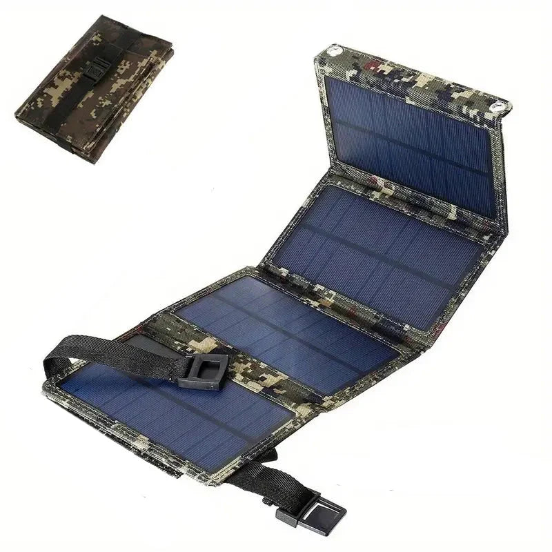 USB Foldable Solar Panel Camo Power Bank - Tophatter Daily Deals