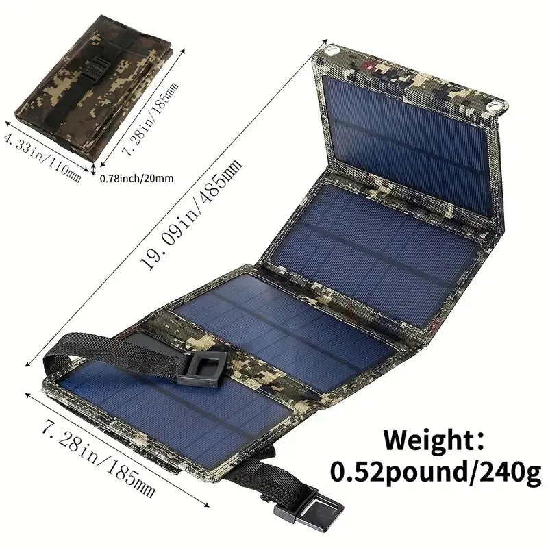 USB Foldable Solar Panel Power Bank - Tophatter Daily Deals