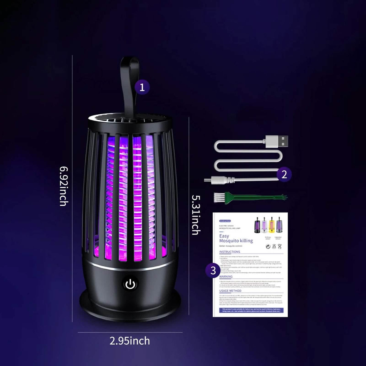 USB Mosquito Killer with Warm White Night Light Pest Control - Tophatter Daily Deals