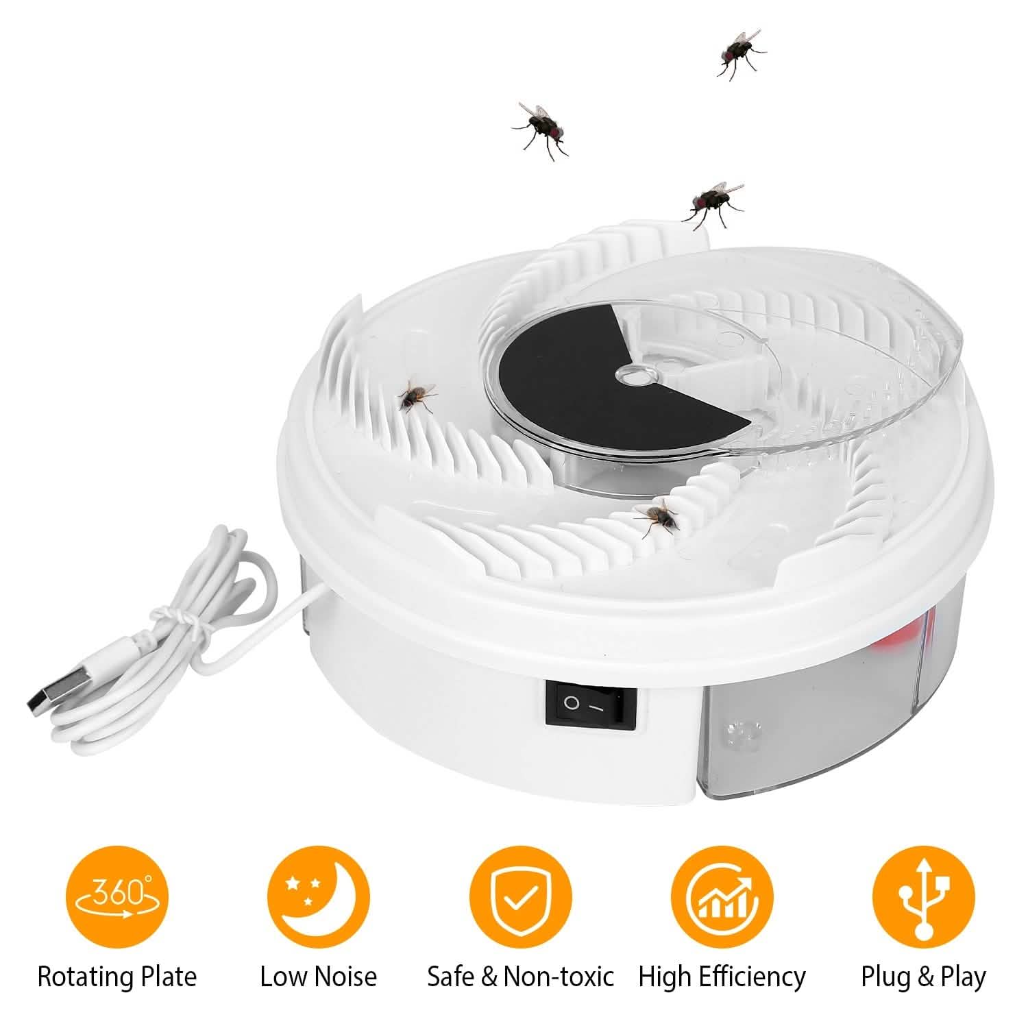 USB powered Electric Fly Trap Automatic Flycatcher Pest Control - Tophatter Daily Deals