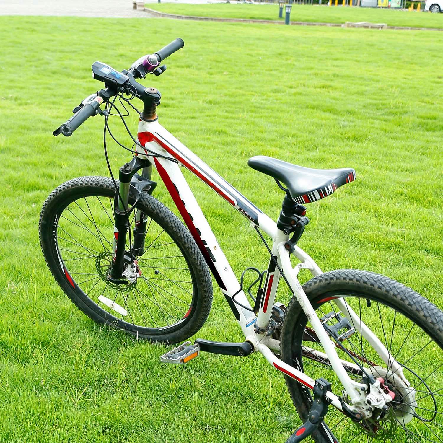 USB Rechargeable Bike Light Set with Speedometer and Odometer Outdoor Recreation - Tophatter Daily Deals