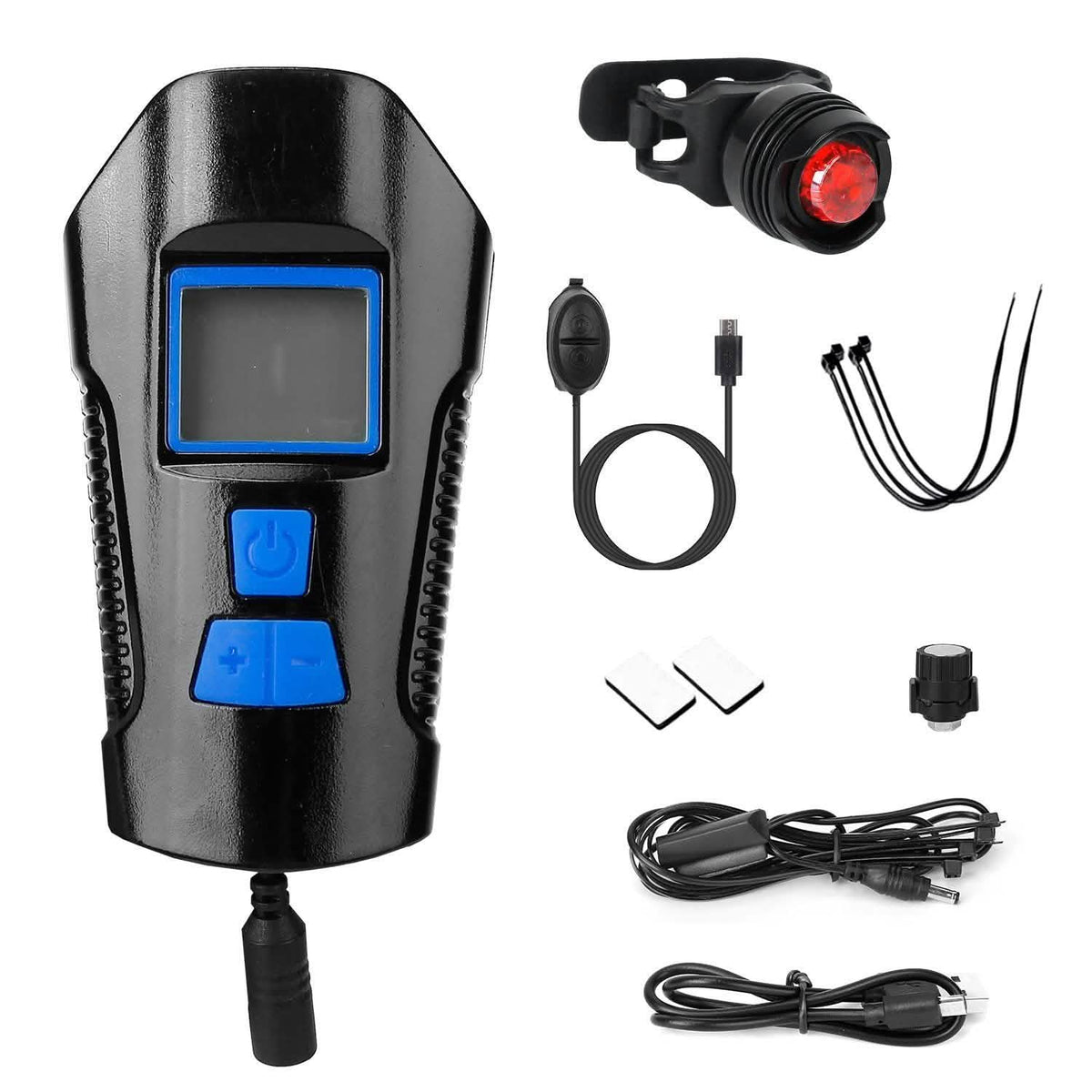 USB Rechargeable Bike Light Set with Speedometer and Odometer Outdoor Recreation - Tophatter Daily Deals