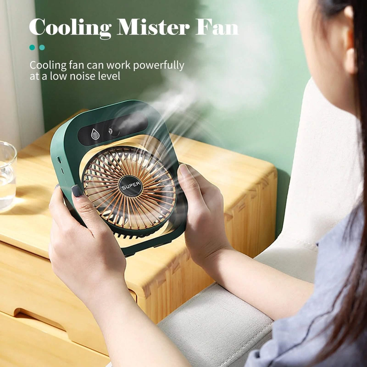 USB Rechargeable Desktop Spray Fan Household Appliances - Tophatter Daily Deals