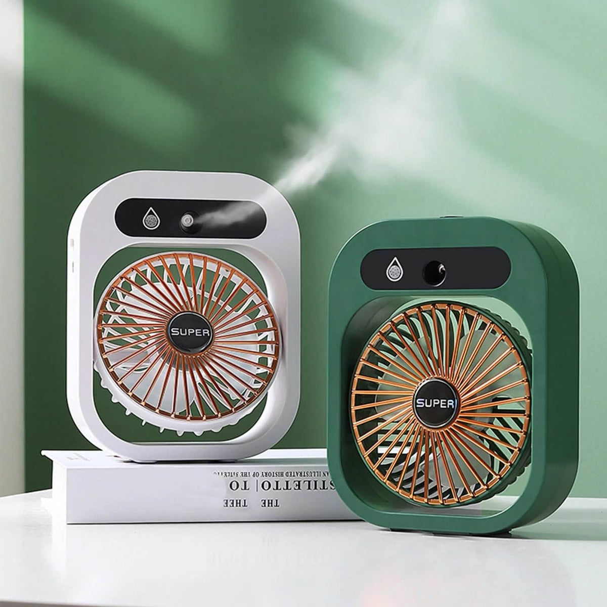 USB Rechargeable Desktop Spray Fan Household Appliances - Tophatter Daily Deals