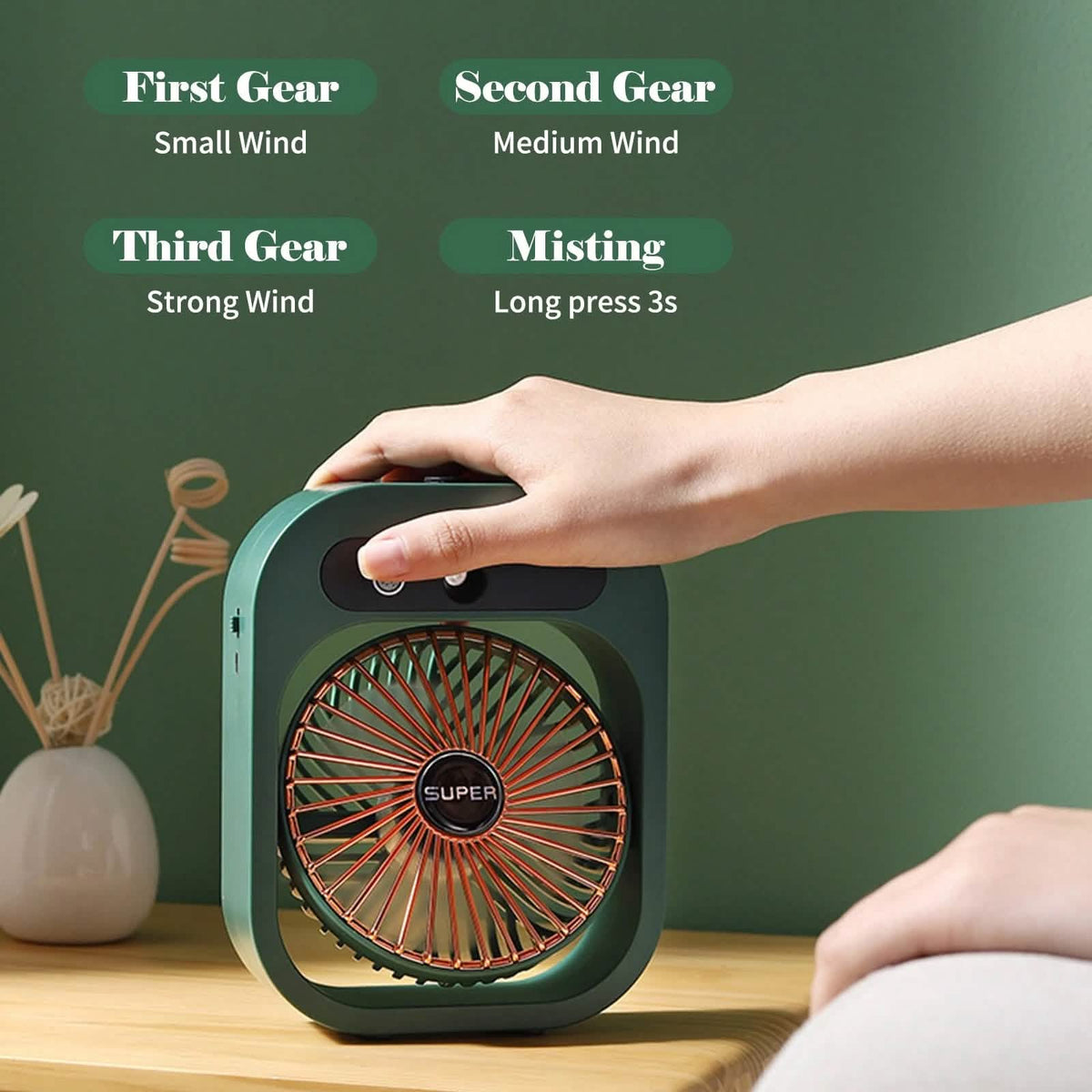 USB Rechargeable Desktop Spray Fan Household Appliances - Tophatter Daily Deals