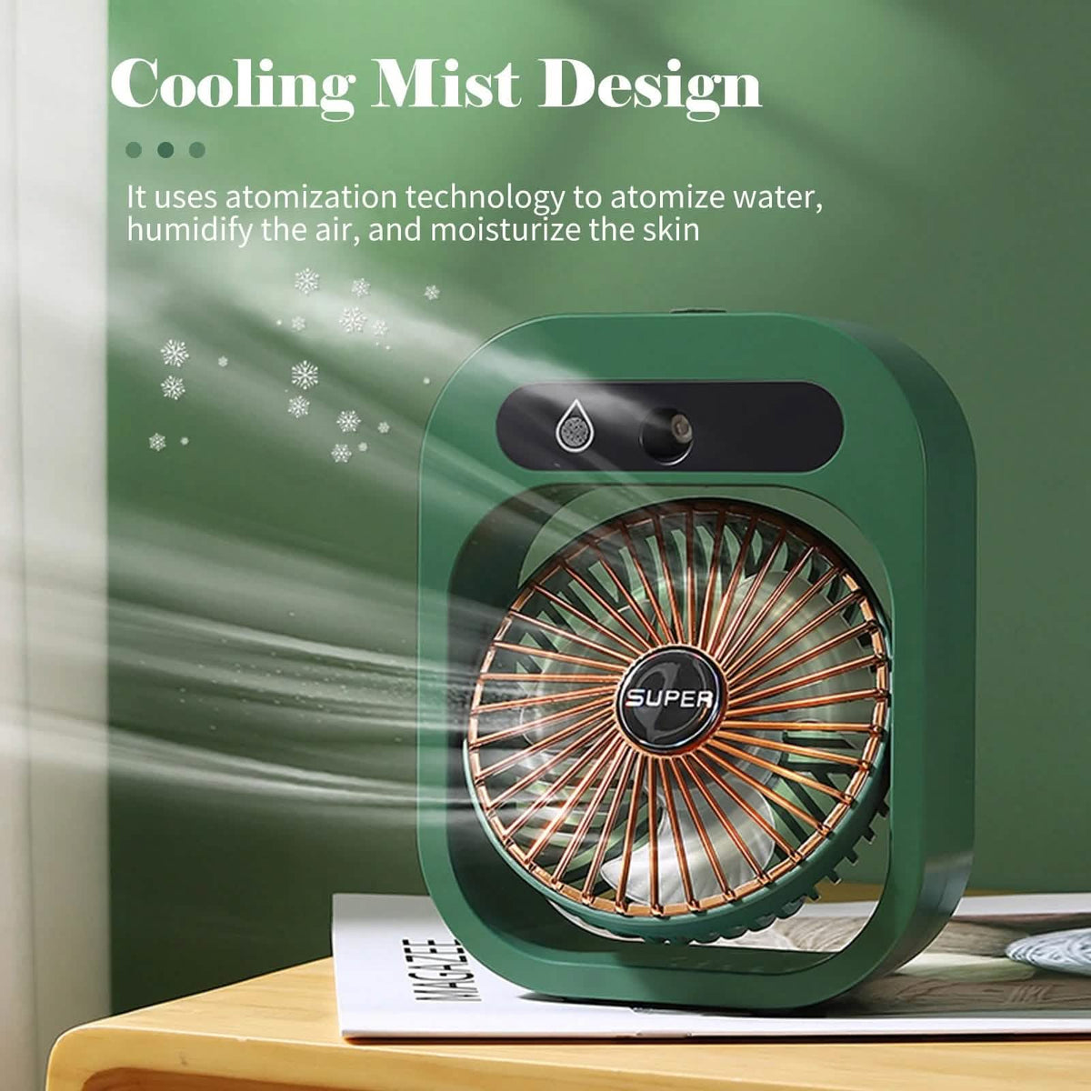 USB Rechargeable Desktop Spray Fan Household Appliances - Tophatter Daily Deals