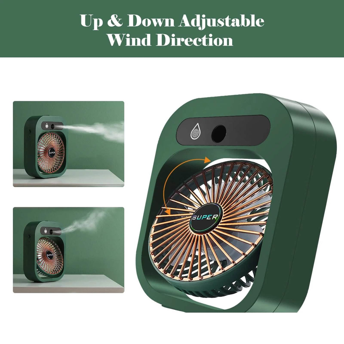 USB Rechargeable Desktop Spray Fan Household Appliances - Tophatter Daily Deals