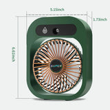 USB Rechargeable Desktop Spray Fan Household Appliances - Tophatter Daily Deals