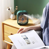USB Rechargeable Desktop Spray Fan Household Appliances - Tophatter Daily Deals