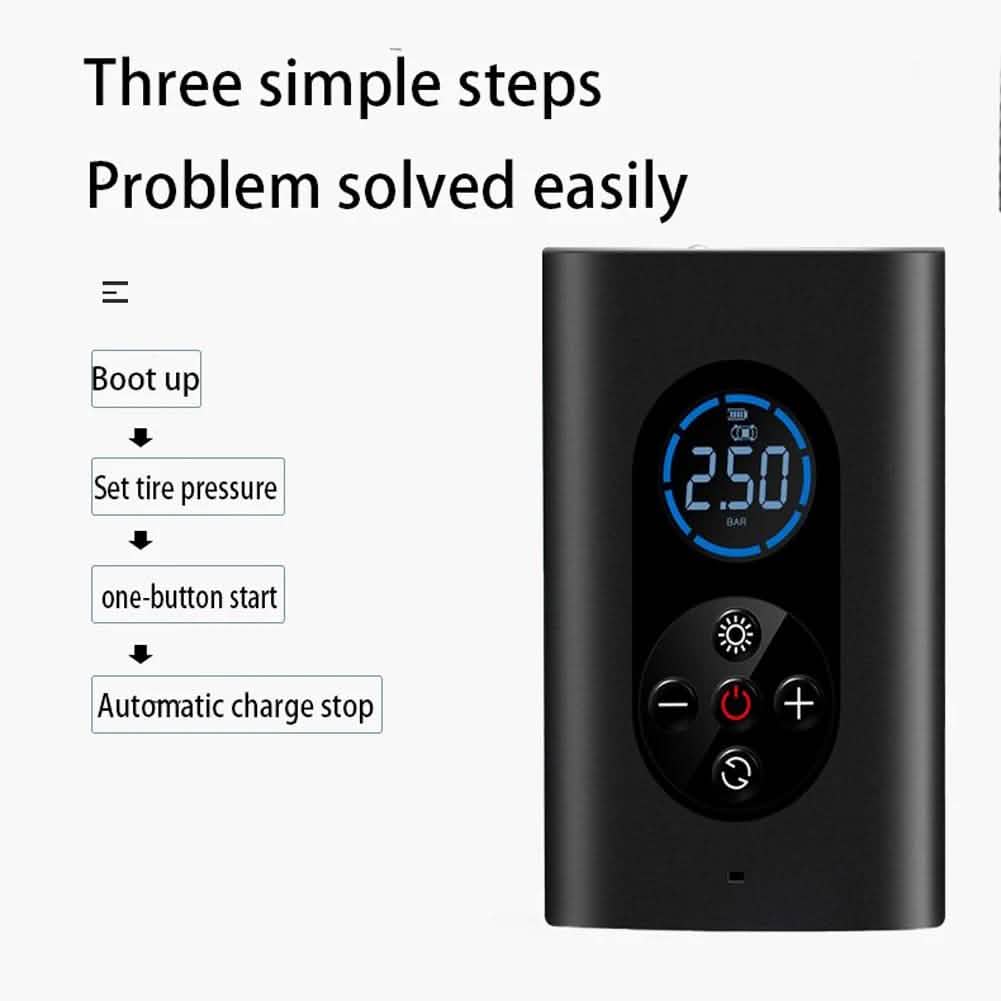 USB Rechargeable Intelligent Air Pump Car Portable Automotive - Tophatter Daily Deals