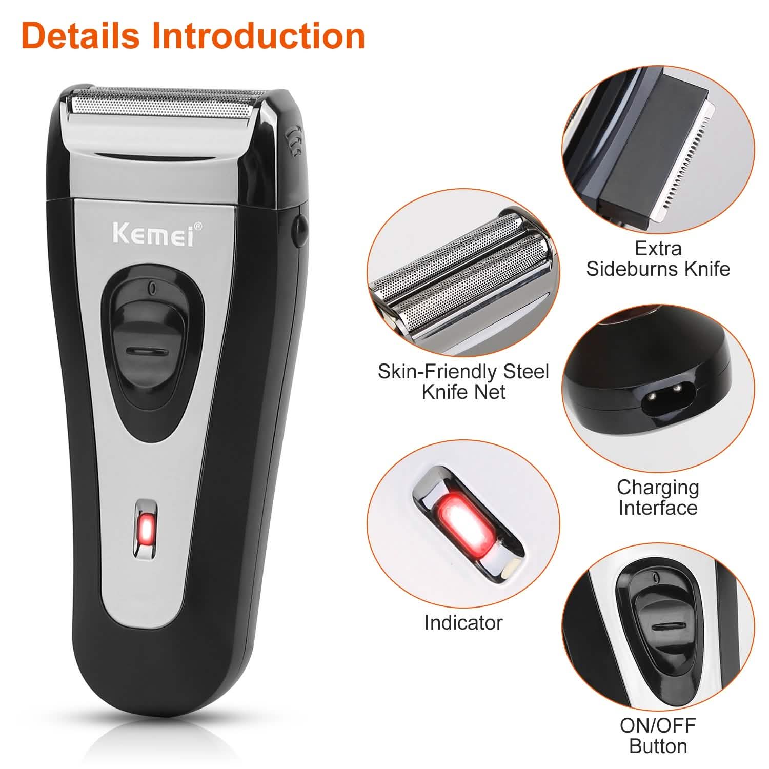 USB Rechargeable Men Electric Shaver Men's Grooming - Tophatter Daily Deals