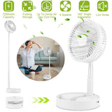 USB Rechargeable Portable Folding Desk Table Fan Household Appliances - Tophatter Daily Deals