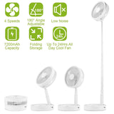 USB Rechargeable Portable Folding Desk Table Fan Household Appliances - Tophatter Daily Deals