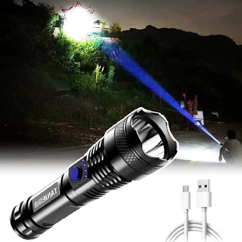 USB Rechargeable Strong Light Flashlight Outdoor Recreation - Tophatter Daily Deals