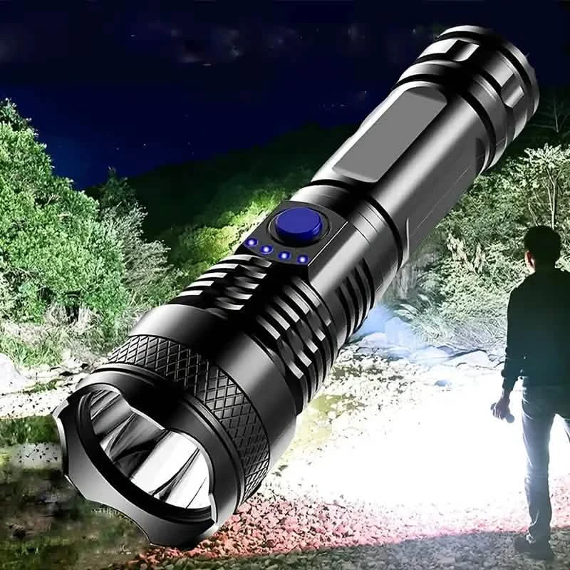 USB Rechargeable Strong Light Flashlight Outdoor Recreation - Tophatter Daily Deals