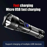 USB Rechargeable Strong Light Flashlight Outdoor Recreation - Tophatter Daily Deals