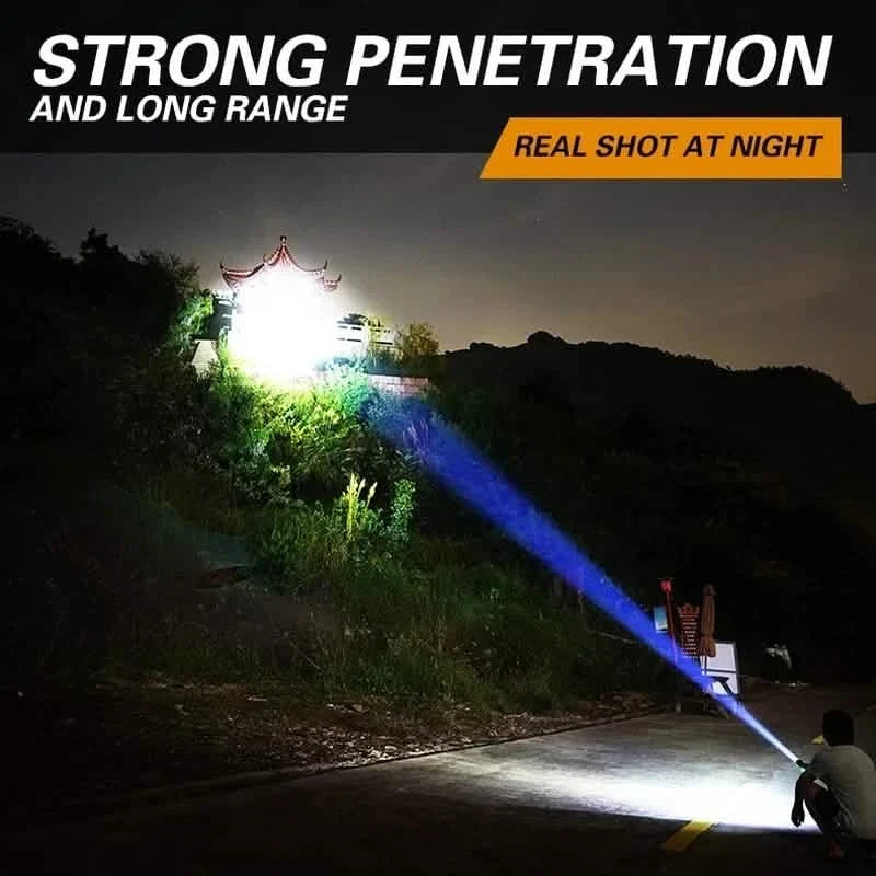 USB Rechargeable Strong Light Flashlight Outdoor Recreation - Tophatter Daily Deals