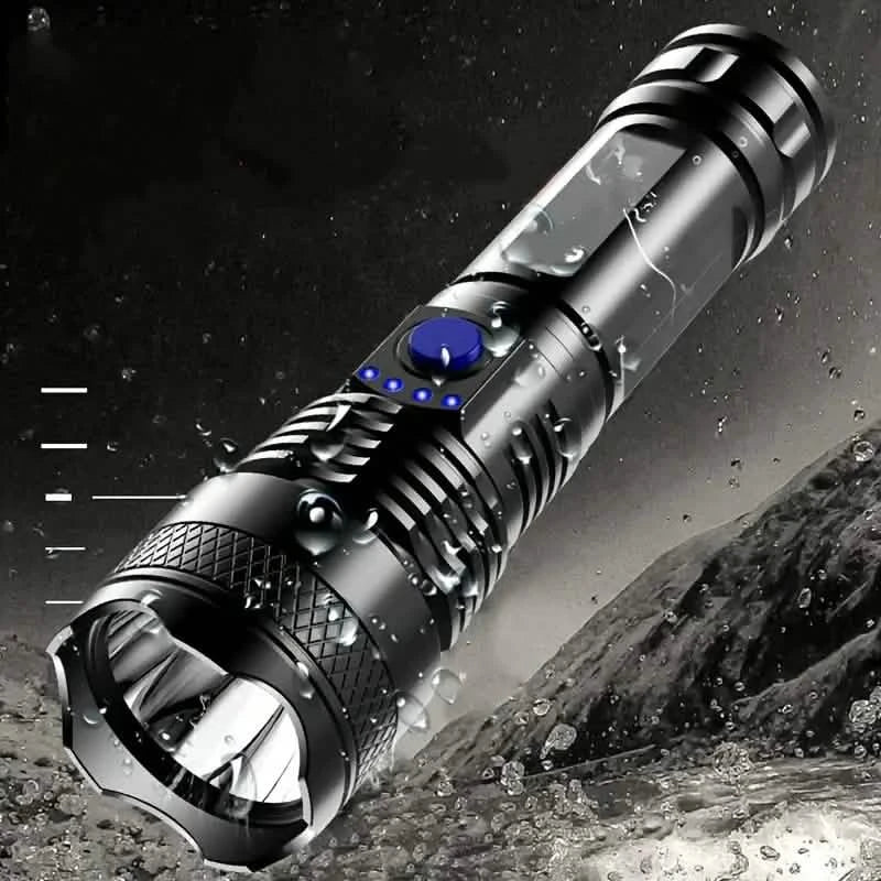 USB Rechargeable Strong Light Flashlight Outdoor Recreation - Tophatter Daily Deals