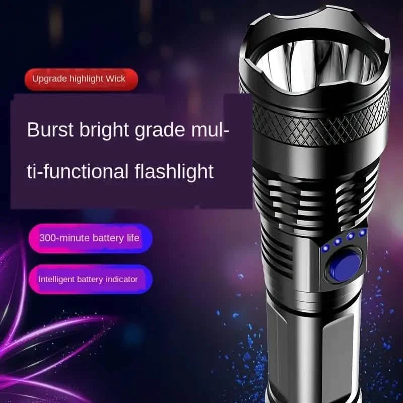 USB Rechargeable Strong Light Flashlight Outdoor Recreation - Tophatter Daily Deals