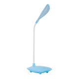 USB Rechargeable Table Lamp Dimmable LED Flexible Gooseneck Desk Light Blue Indoor Lighting - Tophatter Daily Deals
