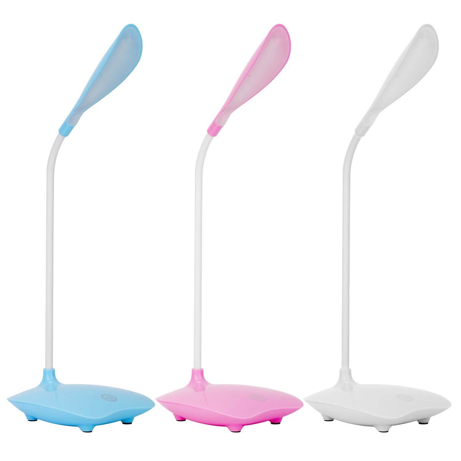 USB Rechargeable Table Lamp Dimmable LED Flexible Gooseneck Desk Light Indoor Lighting - Tophatter Daily Deals