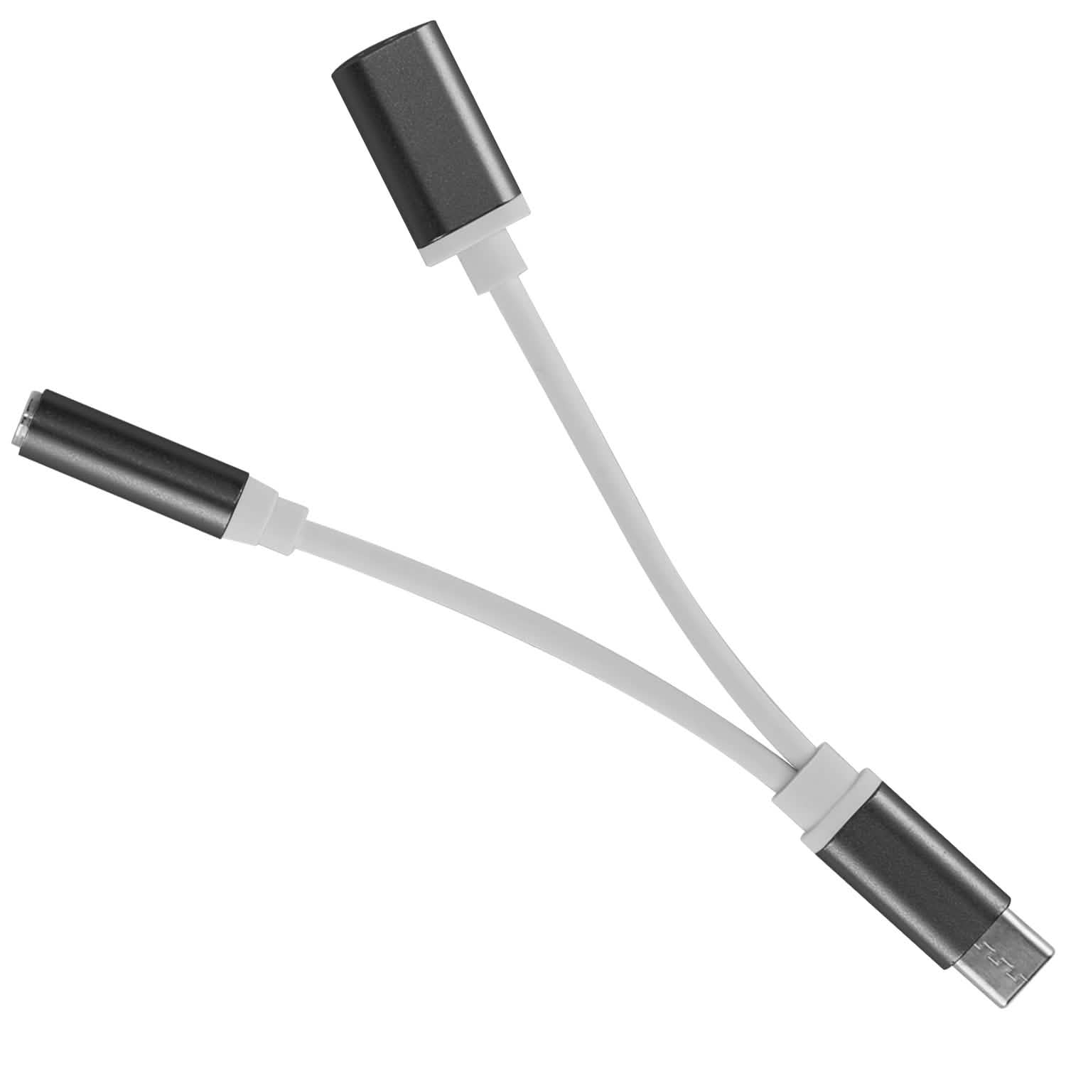 USB Type C to 3.5MM Aux Audio Charging Adapter Mobile Accessories - Tophatter Daily Deals