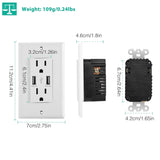 USB Wall Outlet Dual 2.4A USB Wall Charger Batteries & Power Accessories - Tophatter Daily Deals