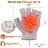 USB Wool Heated Half Fingerless Gloves Outdoor Recreation - Tophatter Daily Deals