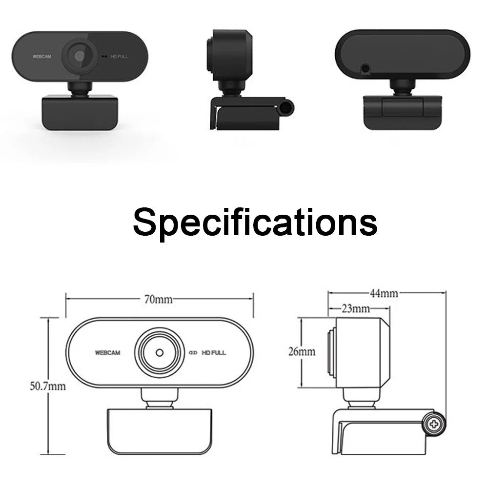 USB2.0 1080P FHD Webcam Webcam - Tophatter Daily Deals
