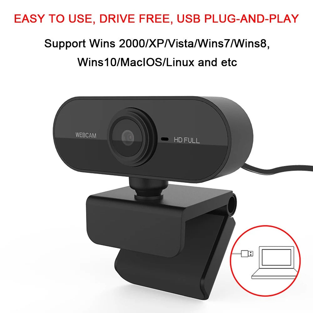 USB2.0 1080P FHD Webcam Webcam - Tophatter Daily Deals