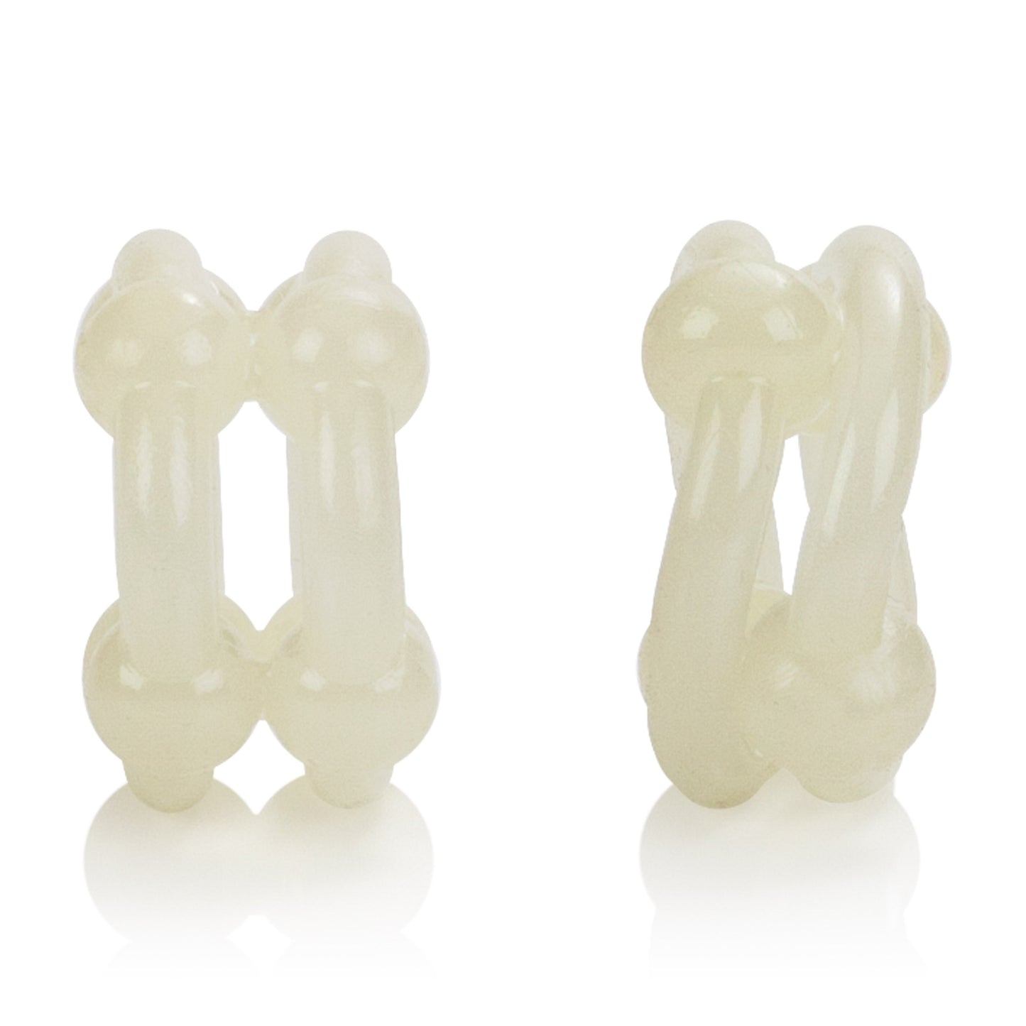 Island Rings Double Stacker Glow In The Dark Stretchy Cock Rings 0.75 Inch 2 Cm Duo > Cock Ring > Sets - Tophatter Daily Deals