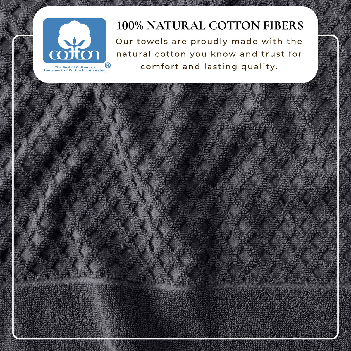 Cotton Diamond Waffle Weave Bath Towel Set - Grayson Collection Bath - Tophatter Daily Deals
