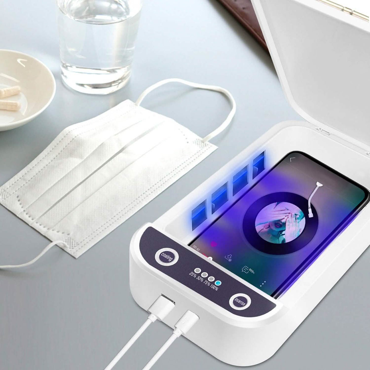UV Light Phone Disinfection Box with Aromatherapy Function Mobile Accessories - Tophatter Daily Deals