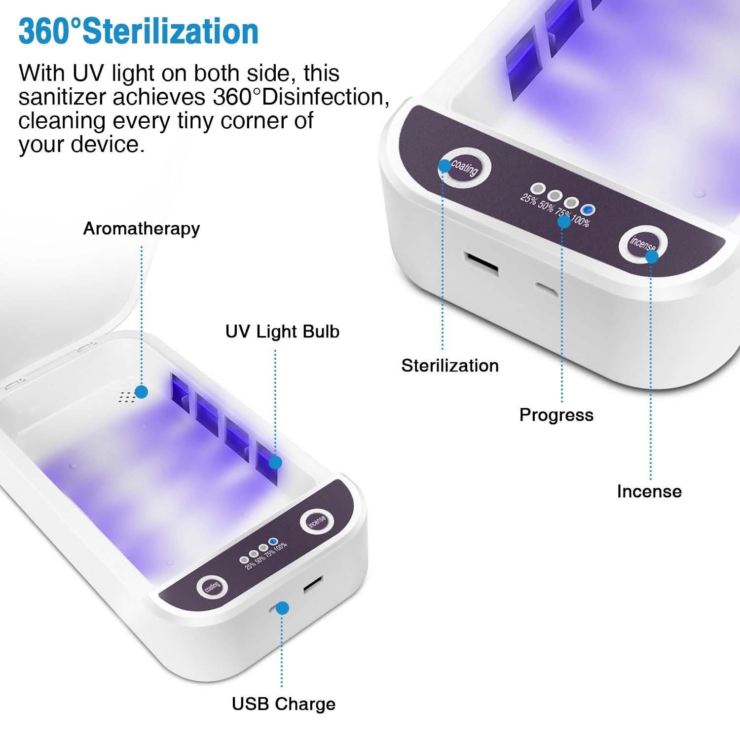 UV Light Phone Disinfection Box with Aromatherapy Function Mobile Accessories - Tophatter Daily Deals