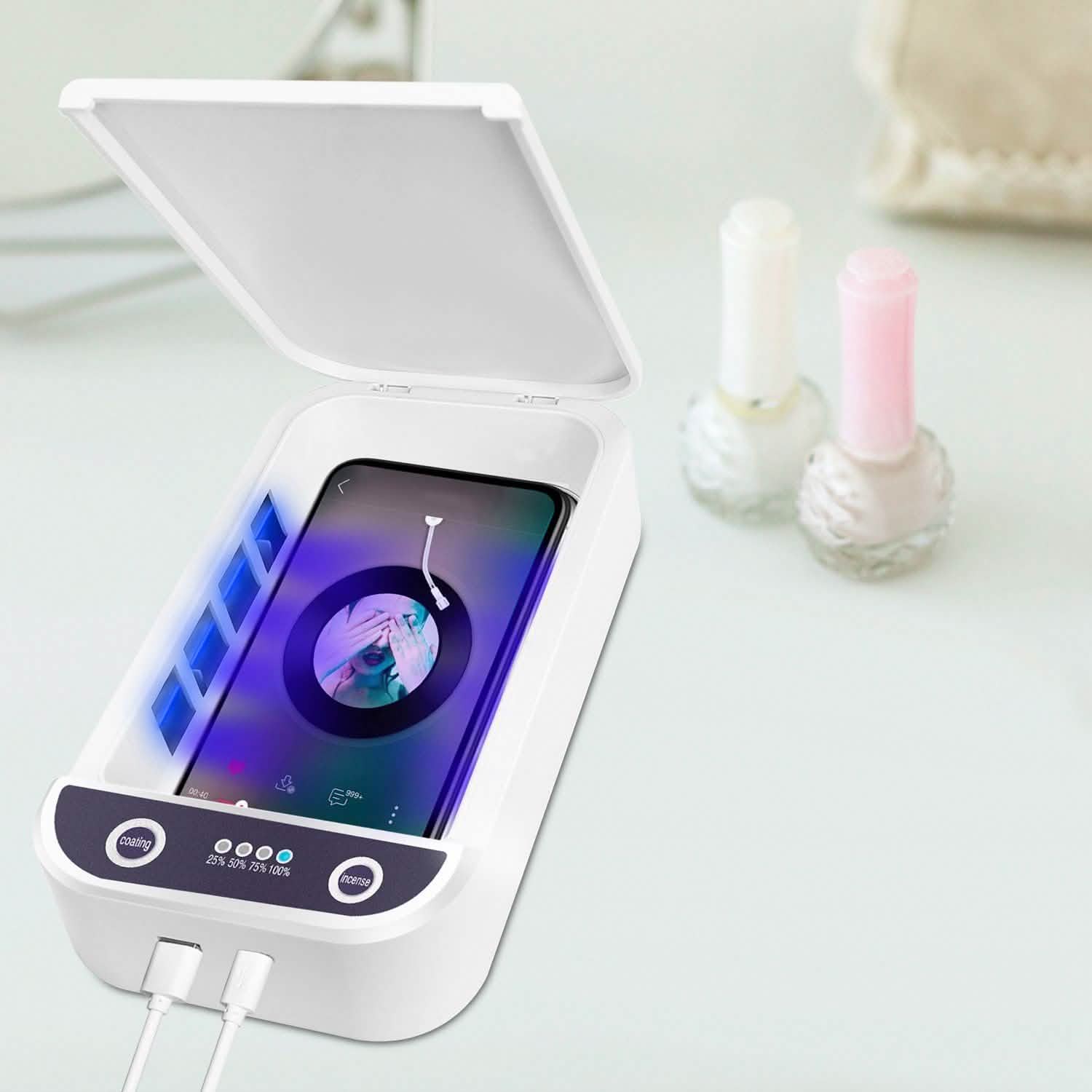 UV Light Phone Disinfection Box with Aromatherapy Function Mobile Accessories - Tophatter Daily Deals