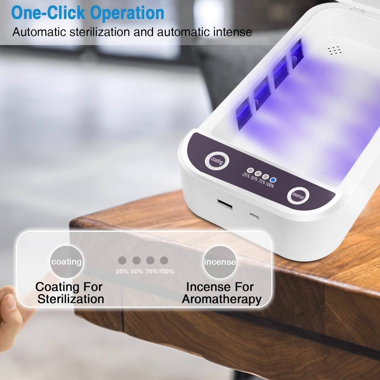 UV Light Phone Disinfection Box with Aromatherapy Function Mobile Accessories - Tophatter Daily Deals