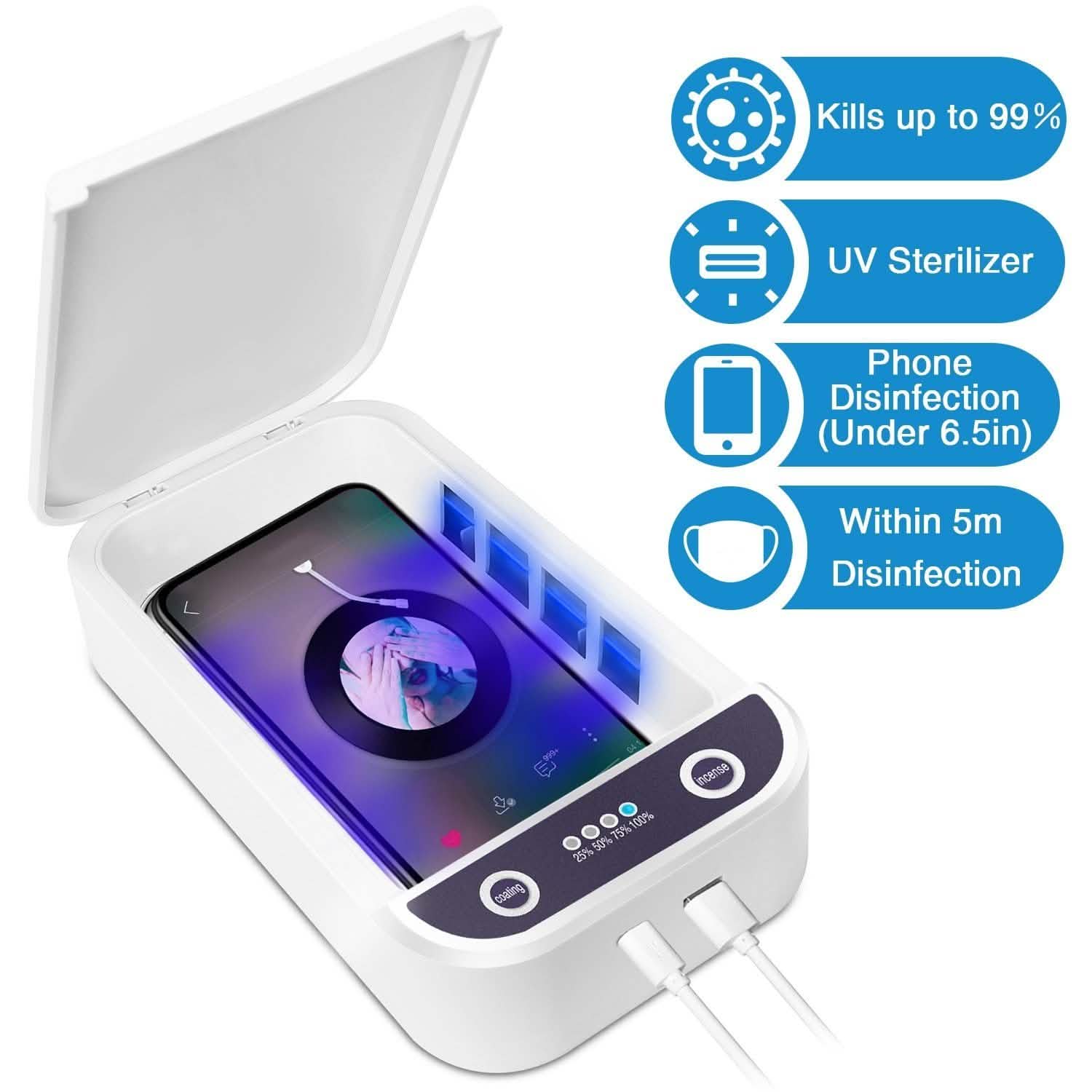 UV Light Phone Disinfection Box with Aromatherapy Function Mobile Accessories - Tophatter Daily Deals