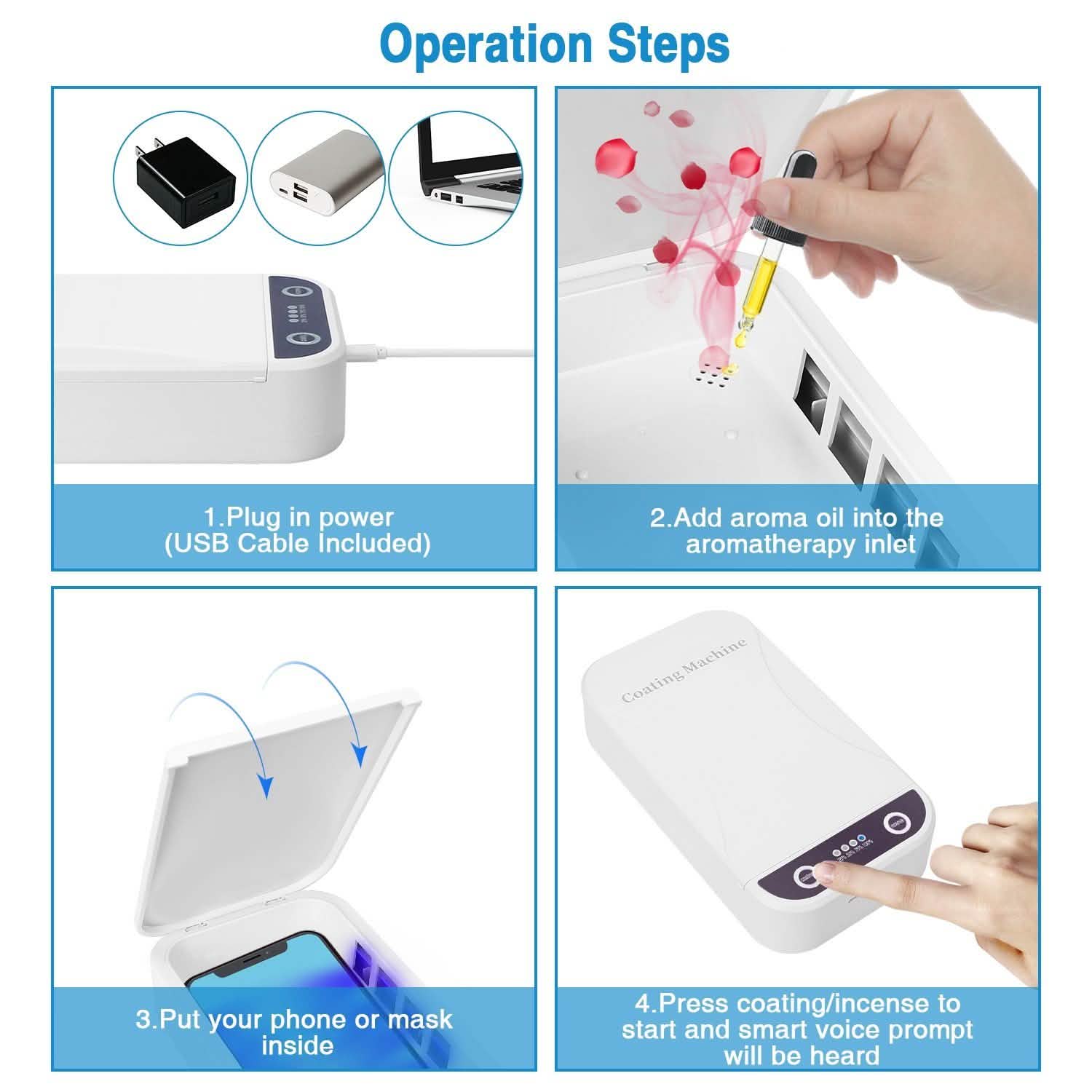 UV Light Phone Disinfection Box with Aromatherapy Function Mobile Accessories - Tophatter Daily Deals