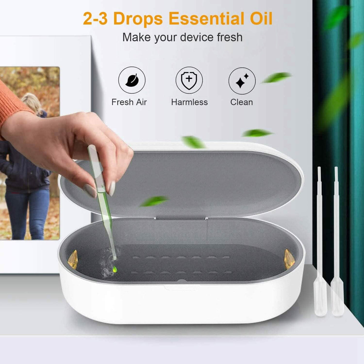 UV Light Sanitizer Box Portable 10w Phone Wireless Charging Disinfection Lamp Face Masks & PPE - Tophatter Daily Deals