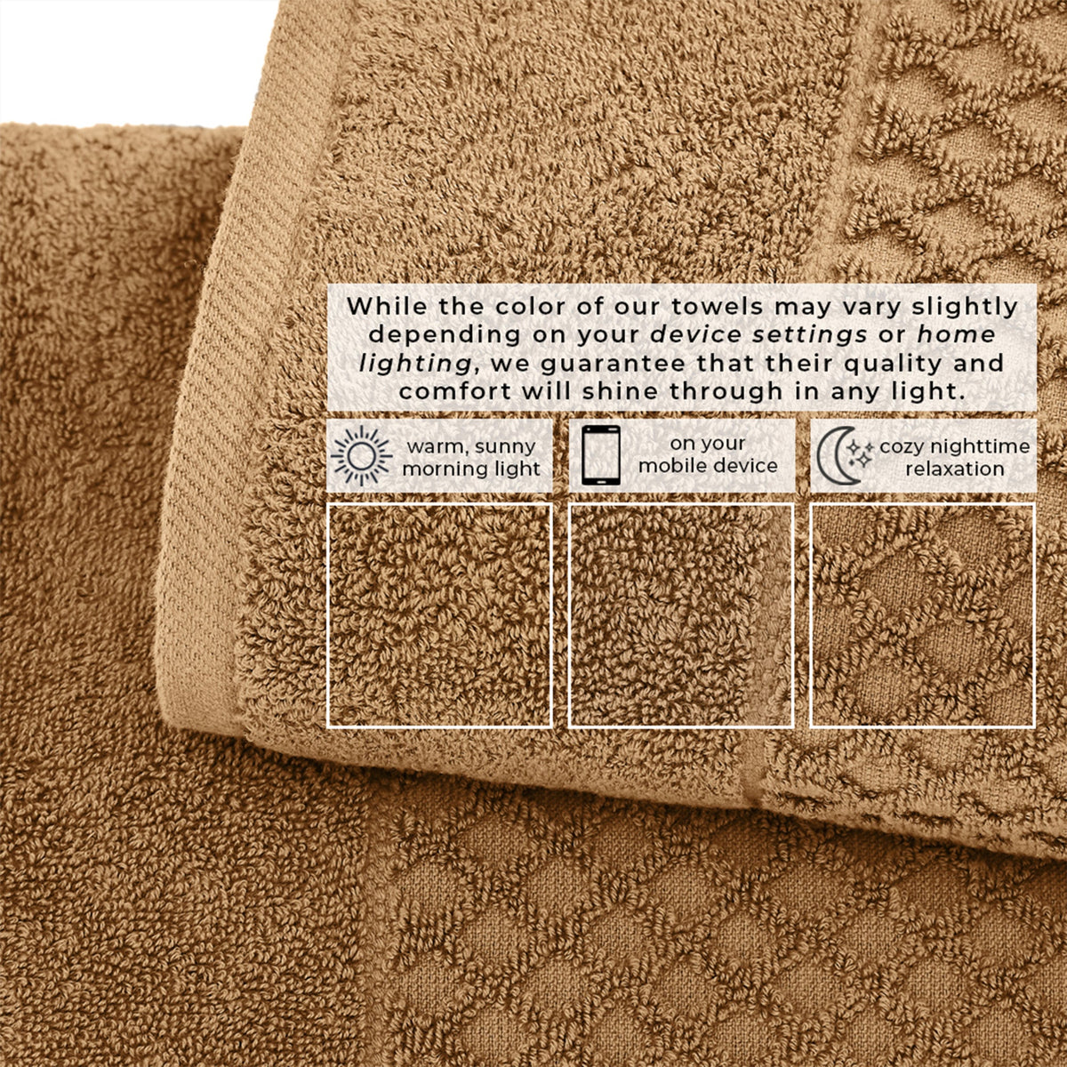 Cotton Diamond Waffle Weave Bath Towel Set - Grayson Collection Bath - Tophatter Daily Deals