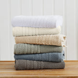 100% Cotton Checkered Jacquard Bath Towel Set - Giuliana Collection Bath - Tophatter Daily Deals