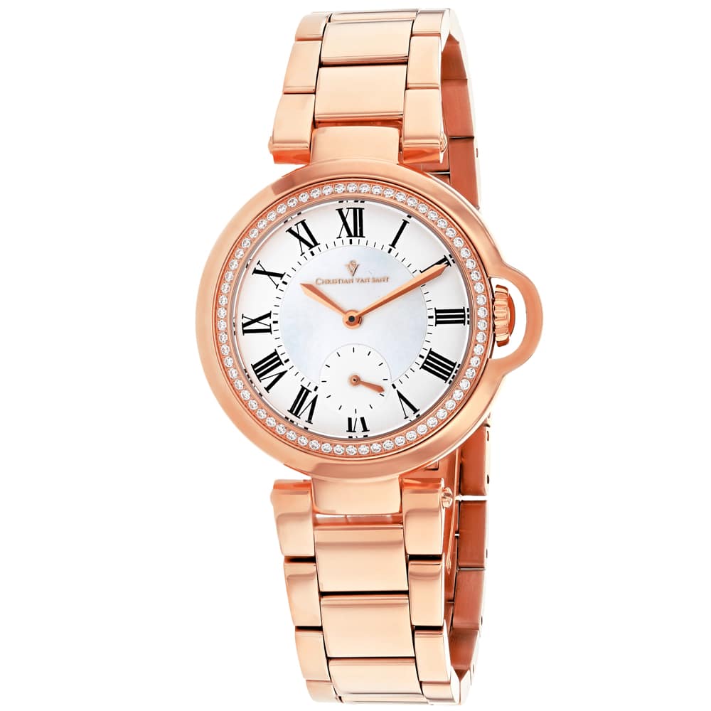 Christian Van Sant Women's Cybele // CV0232 White mother of pearl Watches - Tophatter Daily Deals
