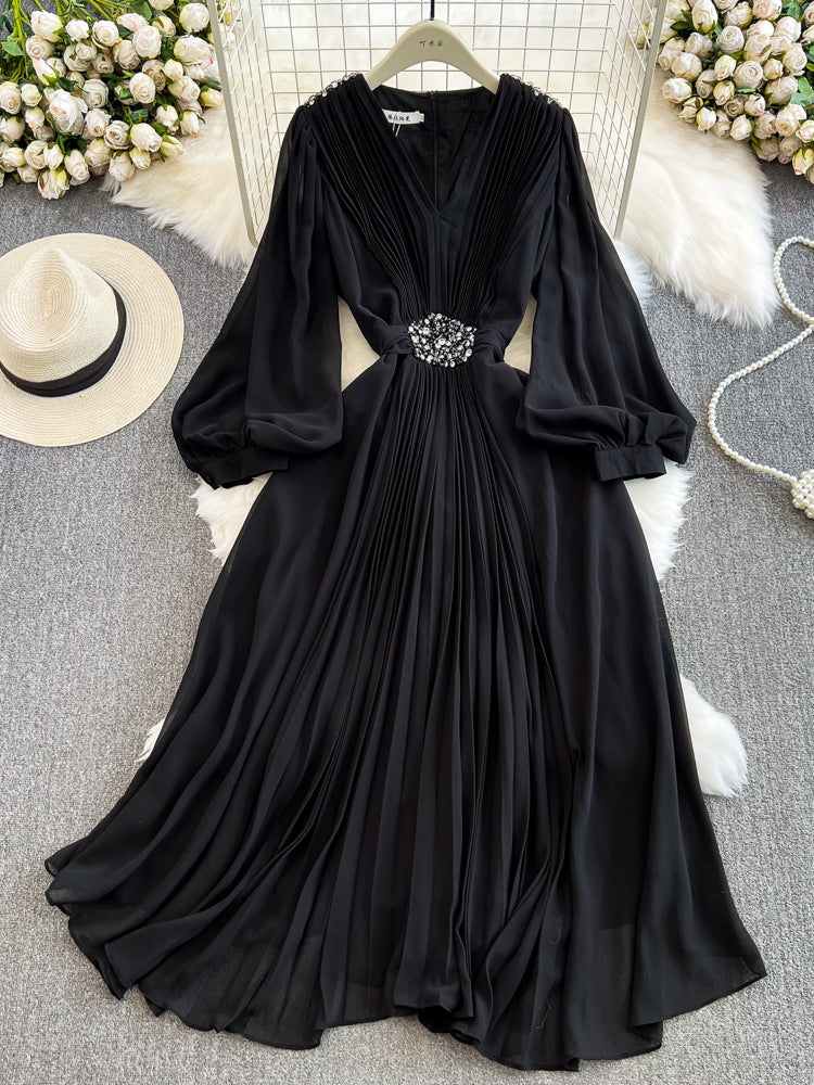 V Neck Chiffon Women Party Dresses Maxi Dresses - Tophatter Daily Deals