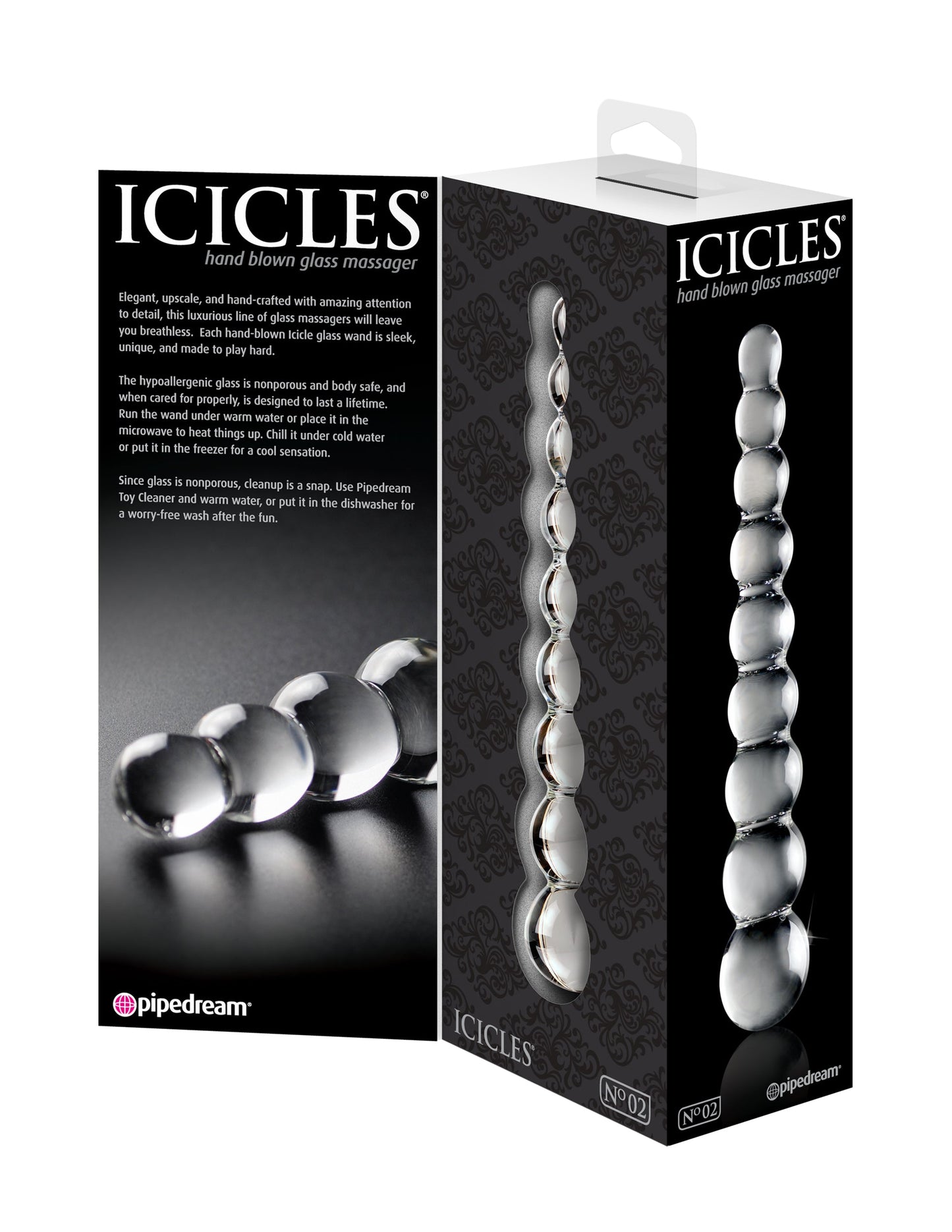Icicles Clear Glass Massager Wand Handcrafted > Glass > Dildos - Tophatter Daily Deals