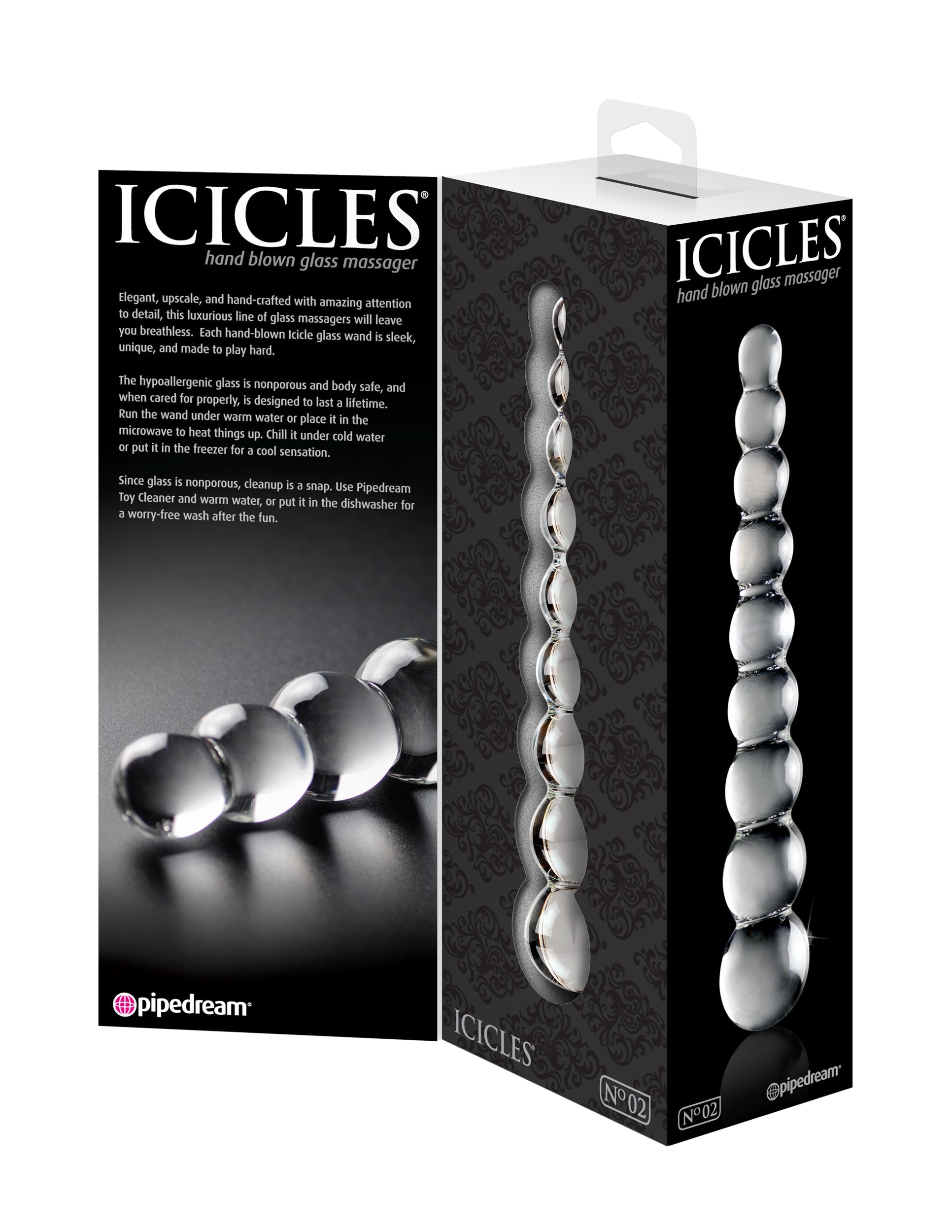 Icicles Clear Glass Massager Wand Handcrafted > Glass > Dildos - Tophatter Daily Deals