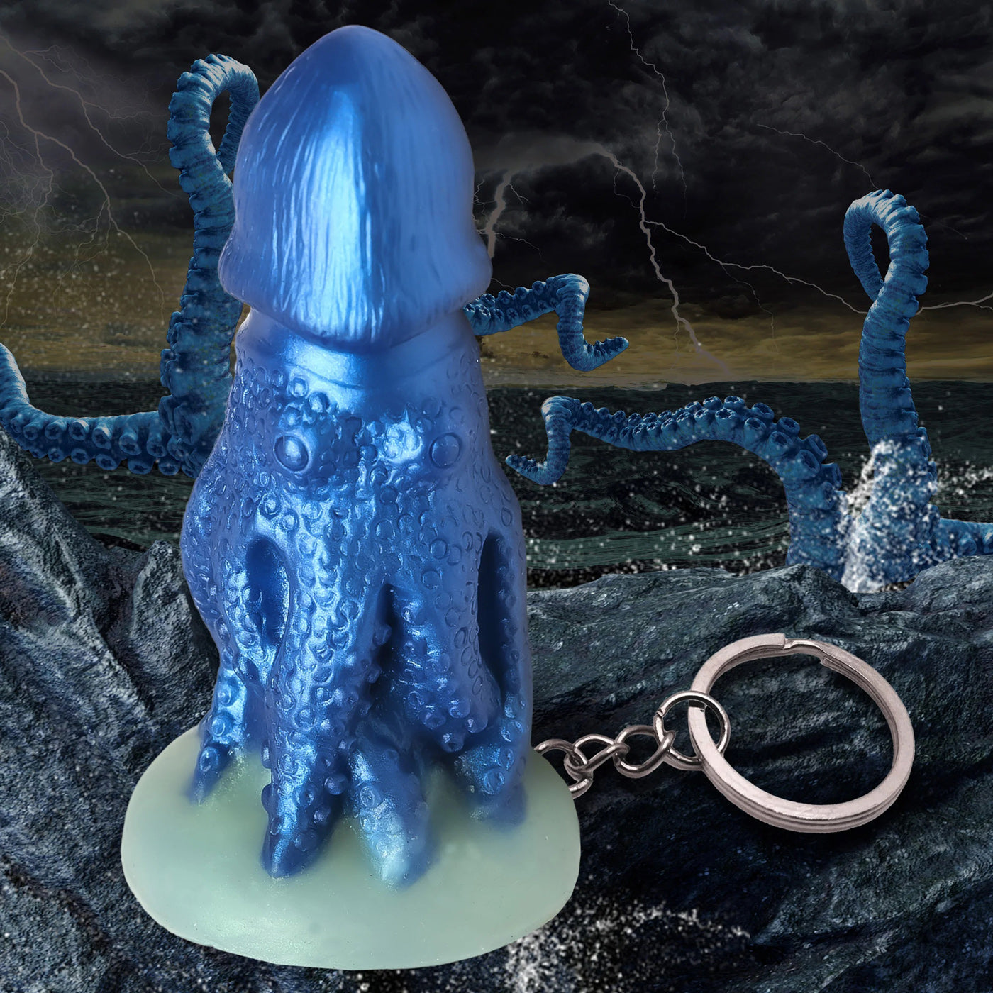 Blue Cocktopus Keychain Adult Novelty Keyring for Fantasy Fans > Novelties > Gag Gifts - Tophatter Daily Deals