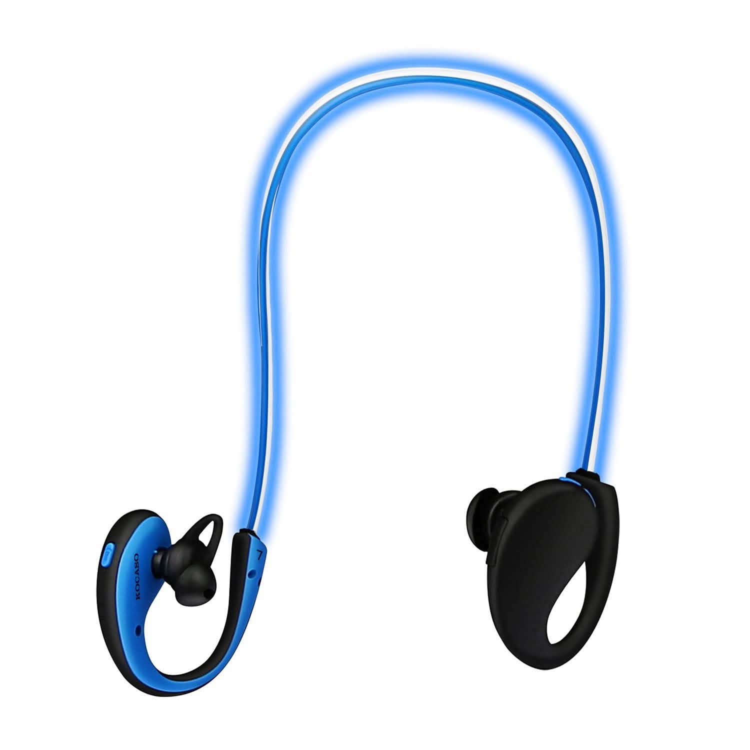 V4.1 Neckband Wireless Sports Headset Blue Headphones - Tophatter Daily Deals