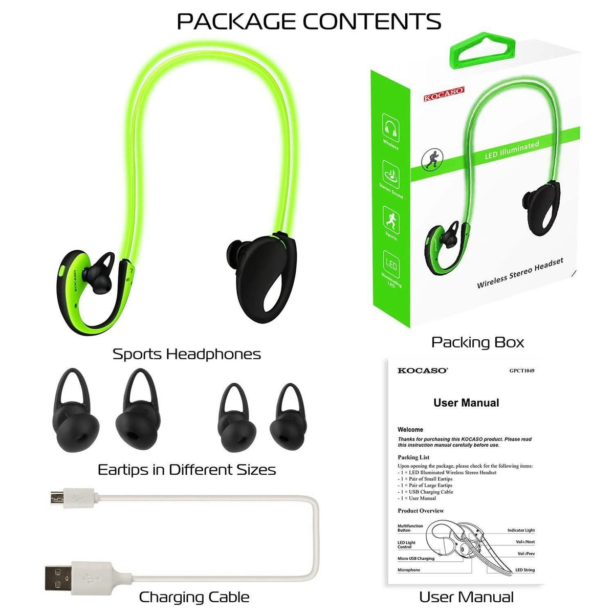 V4.1 Neckband Wireless Sports Headset Wireless Headset - Tophatter Daily Deals